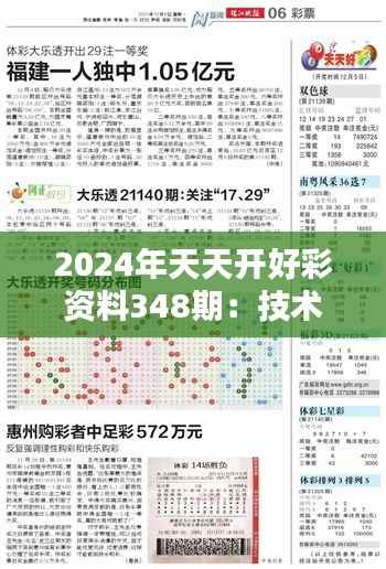 2024年天天开好彩资料348期:技术进步如何影响348期