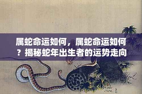 属蛇命运揭秘,蛇年出生者的运势走向分析