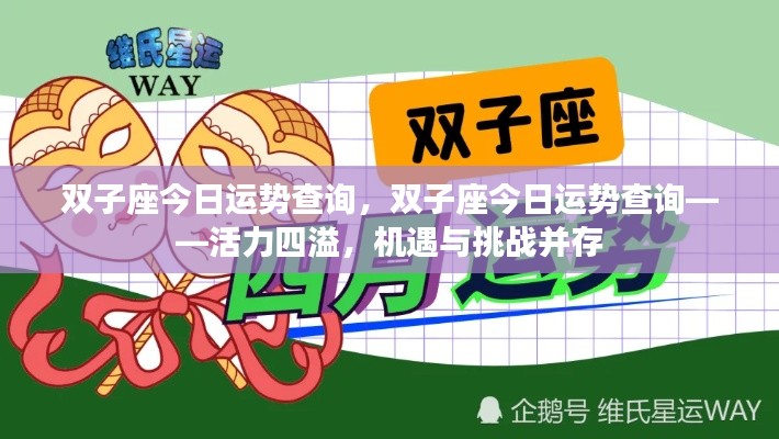 双子座今日运势,活力与挑战并存